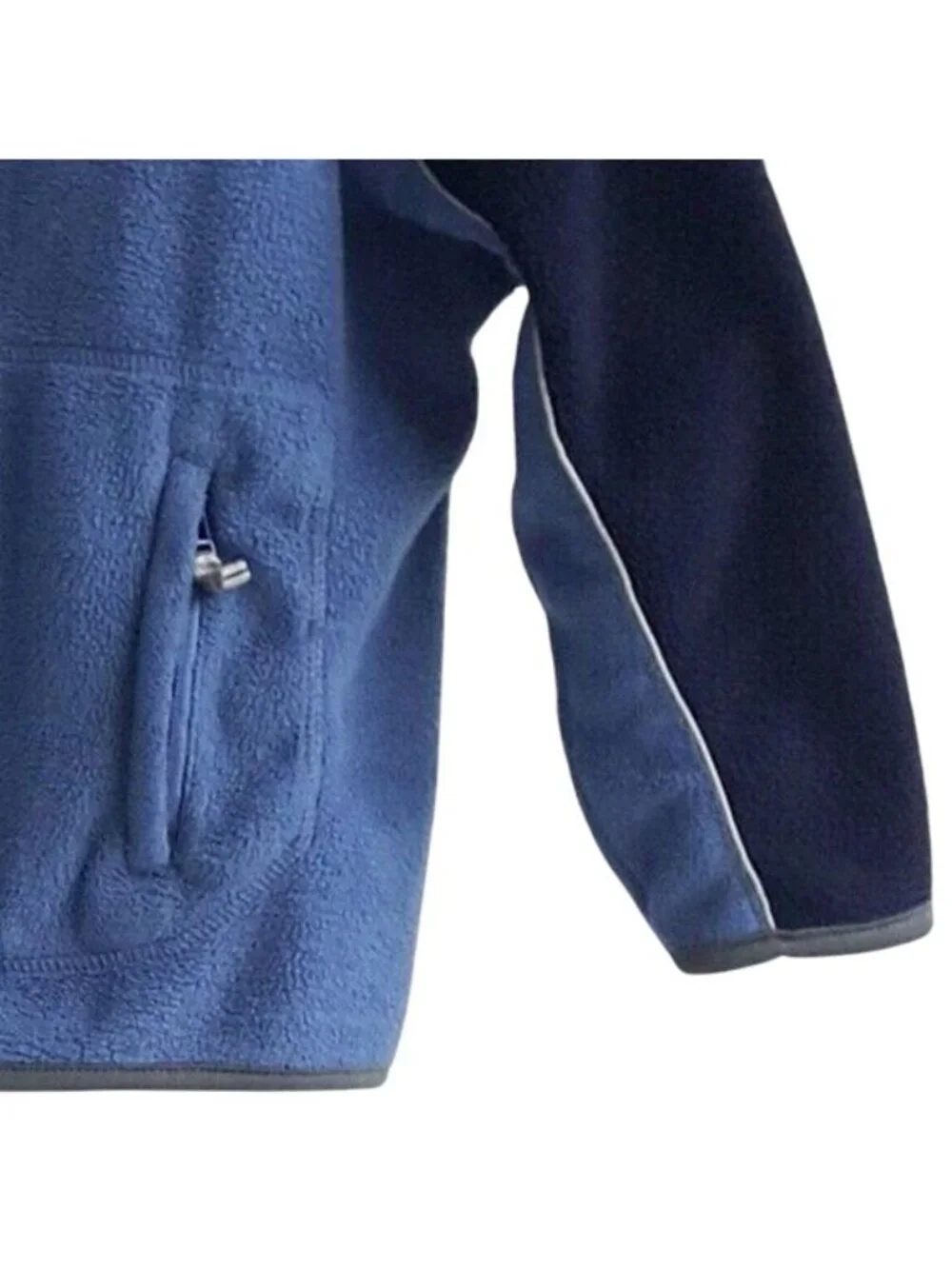 Sportrax Boys 1/4 Zip Pullover Jacket Blue Size 5 Med Pockets High Collar Fleece